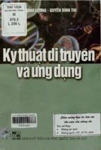 Kỹ thuật di truyền và ứng dụng lê đình lương, quyền đình thi