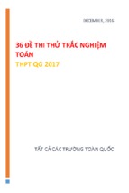 36 đề trắc nghiệm toán 12 ôn thi thpt quốc gia của các trường trên cả nước có đáp án và giải thích chi tiết