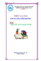 Tiểu luận hãy cứu lấy nguồn nước