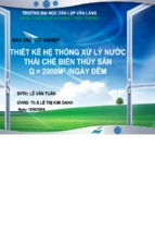 Khóa luận thiết kế hệ thống xử lý nước thải chế biến thủy sản q = 2000m3 _ngày đêm