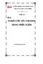 Luận văn nghiên cứu xử lý benzen trong nước ngầm