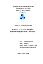 Luận văn nghiên cứu vi bao chất béo để sản xuất bột sữa dừa hòa tan