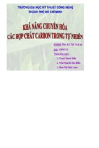 Khóa luận khả năng chuyển hóa các hợp chất carbon trong tự nhiên