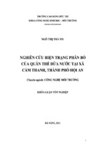 Khóa luận nghiên cứu hiện trạng phân bố của quần thể dừa nước tại xã cẩm thanh, thành phố hội an
