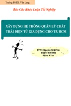 Khóa luận xây dựng hệ thống quản lý chất thải điện tử gia dụng cho tp