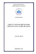 Nghiên cứu chỉ số cd64 trên người bệnh nhiễm trùng huyết tại bệnh viện chợ rẫy