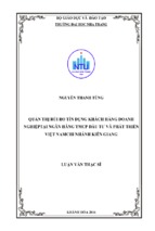 Quản trị rủi ro tín dụng khách hàng doanh nghiệp tại ngân hàng thương mại cổ phần đầu tư và phát triển việt nam   chi nhánh kiên giang
