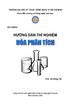 Giáo trình thí nghiệm hoá phân tích.
