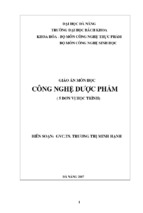 Giáo trình công nghệ dược phẩm.