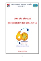 TÓM TẮT BÁO CÁO HỘI NGHỊ KHOA HỌC KHOA VẬT LÝ