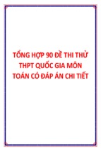 Tổng hợp 90 đề thi thử thpt quốc gia môn toán có đáp án chi tiết