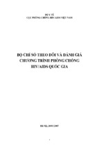 BỘ CHỈ SỐ THEO DÕI VÀ ĐÁNH GIÁ CHƯƠNG TRÌNH PHÒNG CHỐNG HIV/AIDS QUỐC GIA