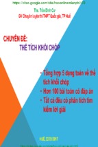 Chuyên đề thể tích khối chóp