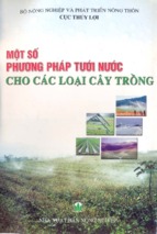 Một số phương pháp tưới nước cho các loại cây trồng