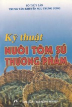 Kỹ thuật nuôi tôm sú thương phẩm