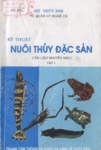 Kỹ thuật nuôi thủy đặc sản