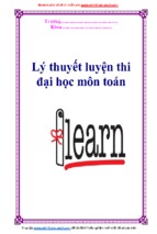 TỔNG HỢP KIẾN THỨC MON TOÁN LUYỆN THI ĐẠI HỌC