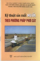 Kỹ thuật sản xuất muối theo phương pháp phơi cát