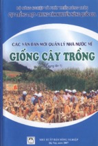 Các văn bản mới quản lý nhà nước về giống cây trồng