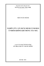 Nghiên cứu, xây dựng hệ đo cảnh báo ô nhiễm không khí trong tòa nhà