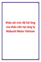Khảo sát mức độ hài lòng của nhân viên tại công ty Mabuchi Motor Vietnam