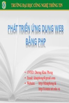 Bài giảng phát triển ứng dụng web bằng php phần 1   dương khai phong