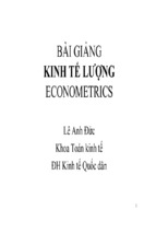 Bài giảng kinh tế lượng chương 5   lê anh đức