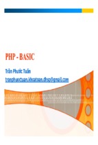 Bài giảng lập trình web php   basic   trần phước tuấn