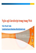 Bài giảng lập trình web ngôn ngữ javascript trong trang web   trần phước tuấn