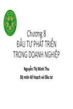 Bài giảng nguyên lý đầu tư chương 8   nguyễn thị minh thu