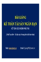 Bài giảng kế toán tài sản ngắn hạn   bài 4 kế toán các khoản phải thu