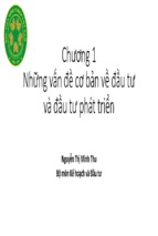 Bài giảng nguyên lý đầu tư chương 1   nguyễn thị minh thu