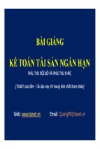 Bài giảng kế toán tài sản ngắn hạn   bài 5 phải thu nội bộ và phải thu khác