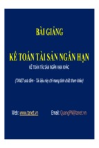 Bài giảng kế toán tài sản ngắn hạn   bài 8 kế toán tài sản ngắn hạn khác