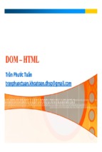 Bài giảng lập trình web dom – html   trần phước tuấn