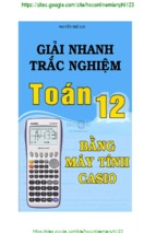 Giai nhanh trac nghiem toan 12 bang casio