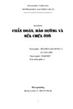 Bài giảng chẩn đoán sửa chữa và bảo dưỡng ô tô