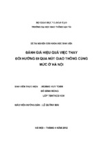 ĐÁNH GIÁ HIỆU QUẢ VIỆC THAY ĐỔI HƯỚNG ĐI QUA NÚT GIAO THÔNG CÙNG MỨC Ở HÀ NỘI