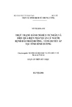 Thực trạng hành nghề y tư nhân và hiệu quả biện pháp quản lý người bệnh đái tháo đường, tăng huyết áp tại bình dương