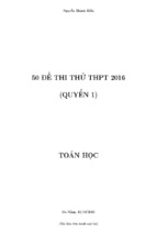 Tuyen chon 50 de thi thu 2016(quyen 1)