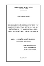 đánh giá tiềm năng đối kháng thực vật (allelopathy) của 20 giống lúa bản địa trên cỏ lồng vực (echinochloa crus galli) trong điều kiện phòng thí nghiệm