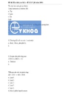 Câu hỏi trắc nghiệm hoá sinh đề thi hóa sinh y2  2