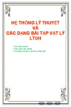 Hệ thống lý thuyết và các dạng bài tập vật lý ltđh   nâng cao