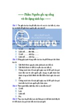 Trắc nghiệm nguồn gốc sự sống và đa dạng sinh học
