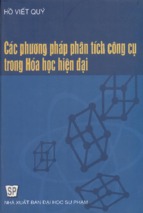 Các phương pháp phân tích công cụ trong hóa học hiện đại  hồ viết qúy