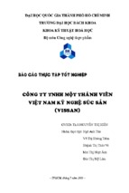 Báo cáo thực tập sản xuất thịt hộp tại công ty tnhh một thành viên việt nam kỹ nghệ súc sản (vissan)