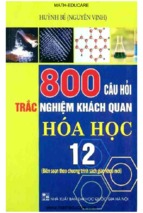 800 câu trắc nghiệm khách quan hoa học ôn thi thpt quốc gia