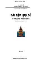 Bài tập lịch sử ở trường phổ thông