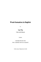 Word formation in english