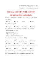 Giải chi tiết 30 đề thi thử toán chuyên năm 2017 có đáp án chi tiết